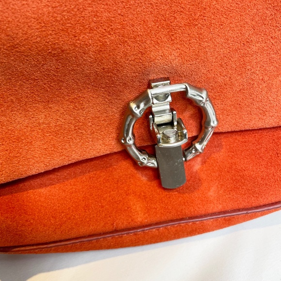 ZARA Burnt Orange Suede Crossbody Purse - Picture 4 of 11